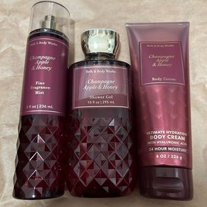 Bath & Body Works Champagne Apple Honey set of 3